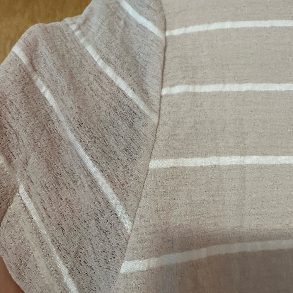 Doe & Rae Tan Ruched Tie Front Tee - Picture 6 of 7